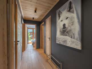 Step into this stunning hallway, showcasing a blend of rustic charm and modern design.