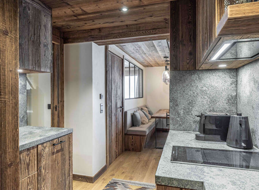 Step into this stunning kitchen, a perfect blend of rustic charm and modern design.