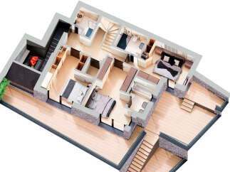 Discover luxury living in this stunning property! This architectural marvel boasts a modern design with spacious bedrooms, elegant bathrooms, and a stylish kitchen.