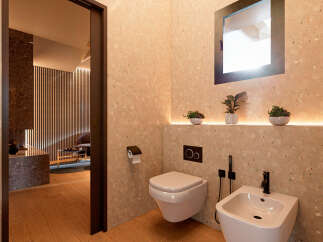 Step into luxury with this stunning bathroom design.