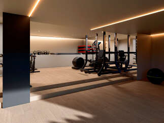 Step into your dream home gym! This space features state-of-the-art equipment, perfect for all your fitness needs.