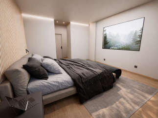 Experience modern luxury in this stunning bedroom.
