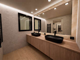 Step into luxury with this stunning bathroom design.