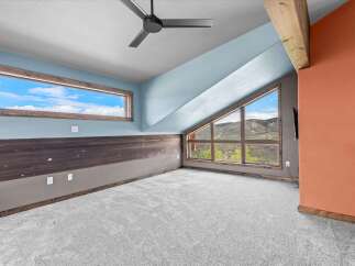 Step into this stunning room with a unique architectural design and breathtaking views.