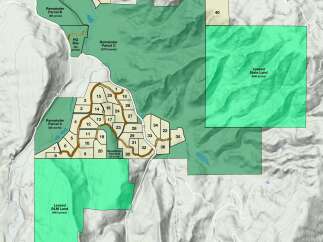 Explore this expansive property featuring diverse land parcels, including Remainder Parcels A, B, C, and D, alongside leased BLM and State land.