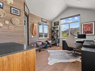 Step into this stunning home office, designed for both productivity and style.