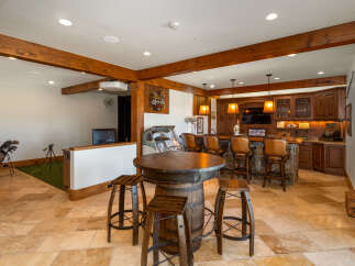 Step into luxury with this stunning home bar, perfect for entertaining.