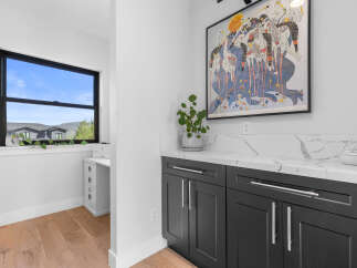 This stunning property boasts a modern interior with a sleek design.
