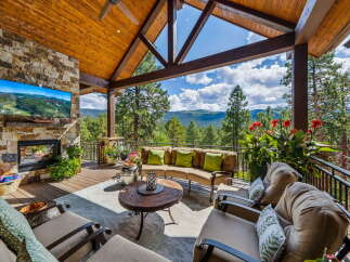 Experience luxury living with this stunning outdoor space, perfect for entertaining or relaxing.