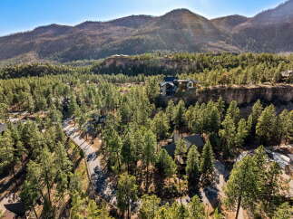 Nestled amidst a lush forest and majestic mountains, this stunning property offers unparalleled privacy and breathtaking views.