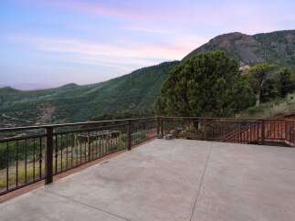 Enjoy breathtaking mountain views from this stunning outdoor patio.