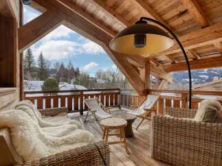 Experience the ultimate in alpine luxury with this stunning outdoor space.