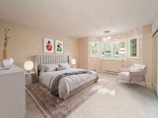 Step into this elegant bedroom, where comfort meets style.