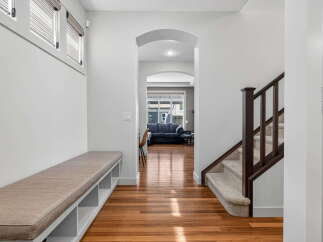 Step into this inviting home with a welcoming entryway.