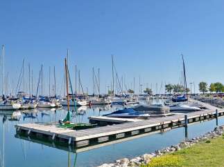 Enjoy the tranquility of waterfront living in this stunning marina.