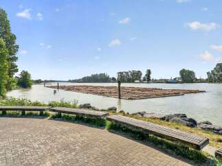 Enjoy stunning waterfront views from this property, featuring a serene river setting.