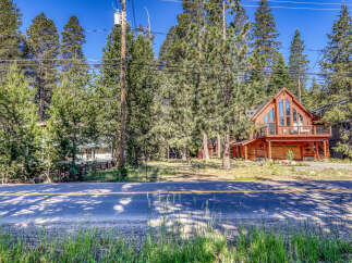 Nestled amidst towering pines, this stunning cabin offers a serene escape.