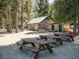 Enjoy a relaxing day at this beautiful park with picnic tables and a restroom facility.