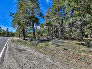 Discover the tranquility of this scenic property, surrounded by lush trees and a vibrant blue sky.