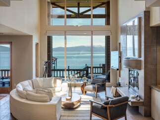 Experience luxury living with breathtaking lake views in this stunning property.