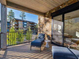 Enjoy breathtaking mountain views from this expansive private balcony, perfect for morning coffee or evening relaxation.