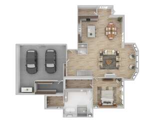 Discover this stunning floor plan featuring a spacious open-concept living area perfect for entertaining, a modern kitchen with an island, and a luxurious master suite.