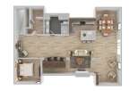 Discover this stunning modern floor plan featuring an open-concept living area perfect for entertaining.
