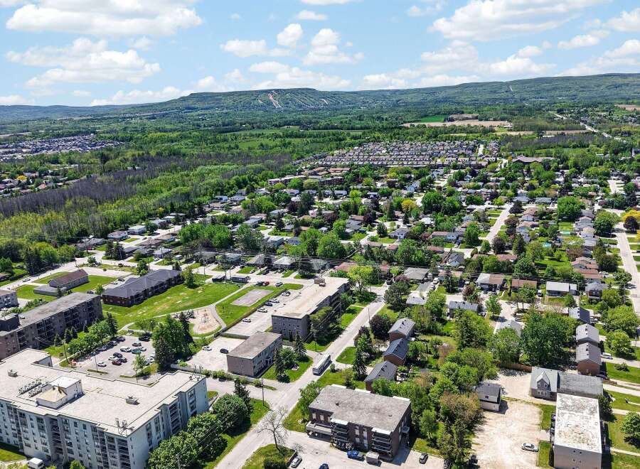Discover this charming suburban neighborhood with a mix of single-family homes and apartment buildings, perfect for families and professionals alike.
