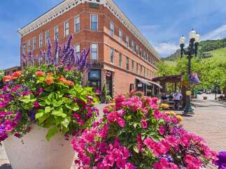 Experience the charm of this historic brick building, featuring a beautifully preserved facade and elegant architectural details.