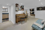 Discover this inviting basement living space, perfect for entertainment and relaxation.