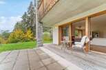 Enjoy the stunning mountain views from this spacious balcony, perfect for outdoor dining or relaxing with a book.