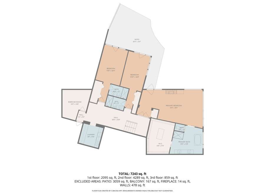 Explore this expansive floor plan featuring a generous 7243 sq.