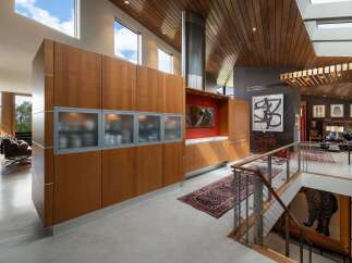 Experience modern luxury in this stunning home featuring a sleek, open-concept living space with soaring ceilings and abundant natural light.