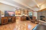 Experience the perfect blend of rustic charm and modern convenience in this open-concept living space.