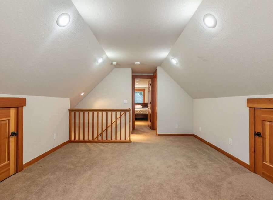 Discover this charming attic space, perfect for a cozy bedroom or versatile living area.
