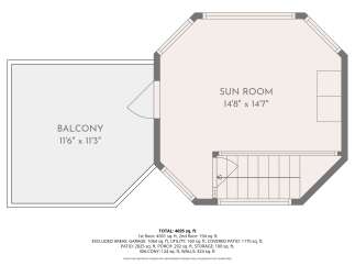 Discover this spacious floor plan featuring a generous sunroom measuring 14'8' x 14'7', perfect for enjoying natural light year-round.