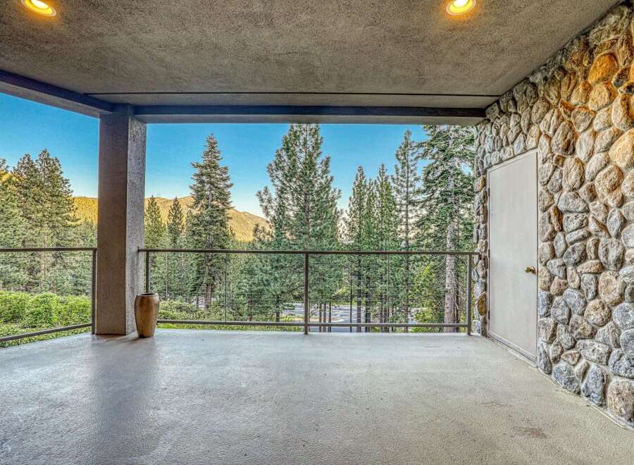 Enjoy breathtaking mountain views from this spacious balcony, perfect for outdoor relaxation and entertaining.