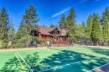 Enjoy outdoor recreation with a private tennis court, perfect for a friendly match or practice.