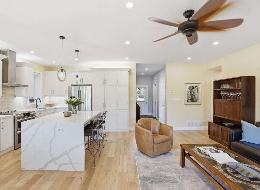 Experience modern living in this stunning open-concept kitchen and living area.