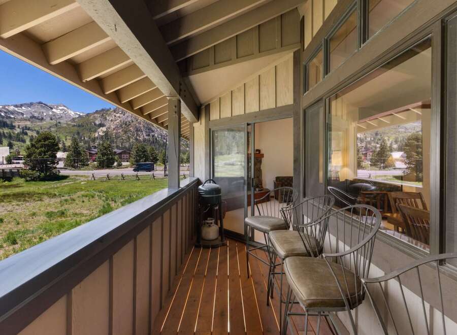 Enjoy breathtaking mountain views from this charming balcony, perfect for morning coffee or evening relaxation.