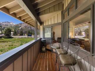 Enjoy breathtaking mountain views from this charming balcony, perfect for morning coffee or evening relaxation.