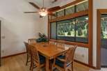 Enjoy breathtaking mountain views from this charming dining area, perfect for intimate meals or lively gatherings.