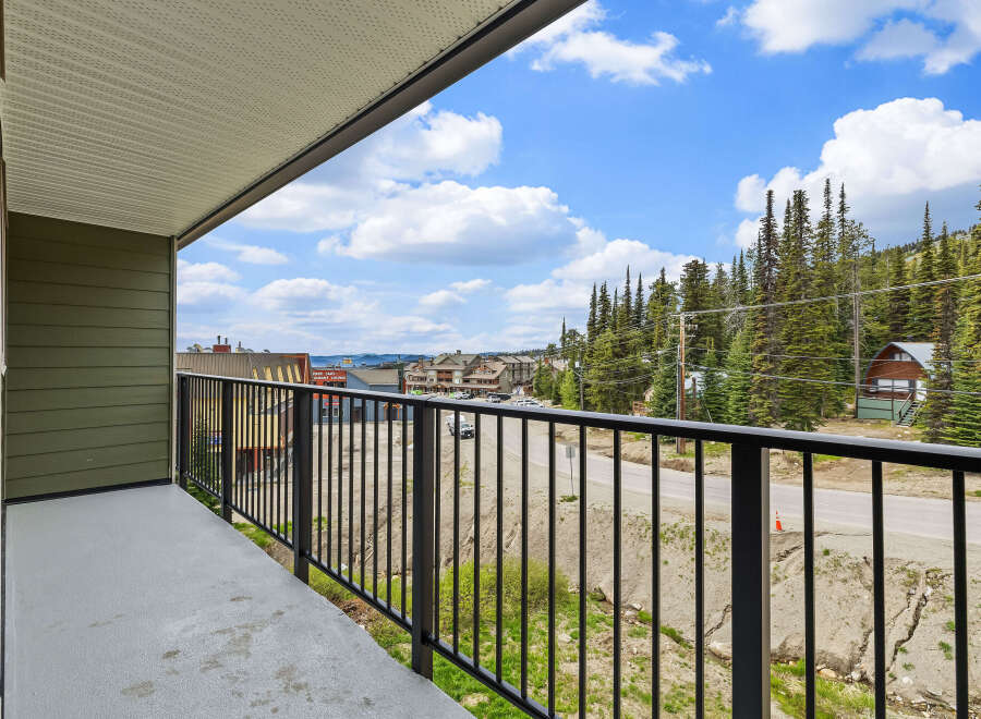 Enjoy breathtaking mountain views from this spacious balcony, perfect for morning coffee or evening relaxation.