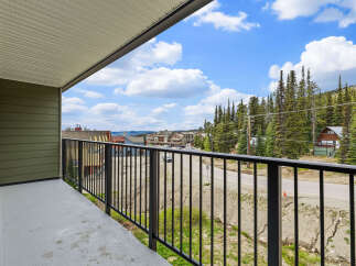 Enjoy breathtaking mountain views from this spacious balcony, perfect for morning coffee or evening relaxation.