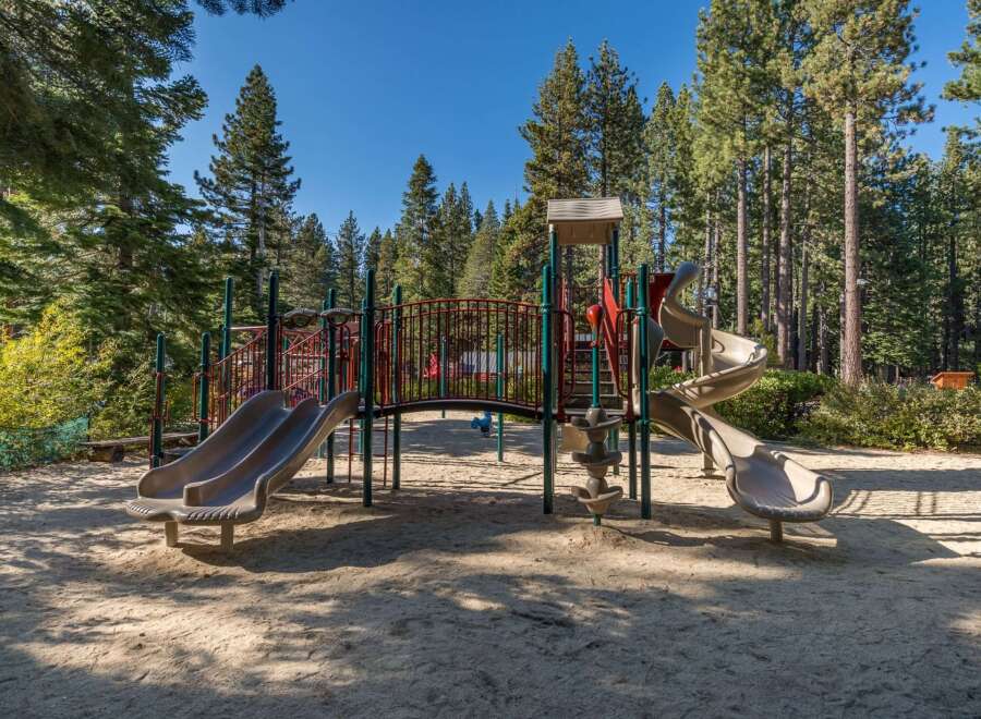 Discover outdoor fun with this vibrant playground, perfect for family enjoyment.