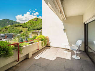 Enjoy breathtaking mountain views from this stunning balcony, perfect for your morning coffee or evening relaxation.