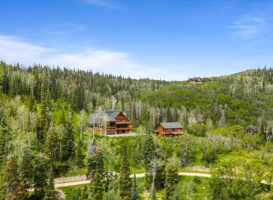 Nestled amidst a lush, verdant forest, this stunning mountain property offers unparalleled privacy and breathtaking natural beauty.
