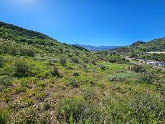 Discover breathtaking panoramic views from this prime real estate opportunity, nestled on a verdant hillside overlooking a charming valley.