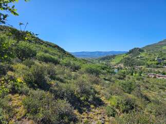 Discover breathtaking mountain views from this stunning property, nestled amidst lush greenery and rolling hills.