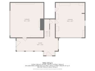 Discover ample space in this property featuring two garages, one measuring 21'6' x 22'6' and another 18'10' x 22'7'.